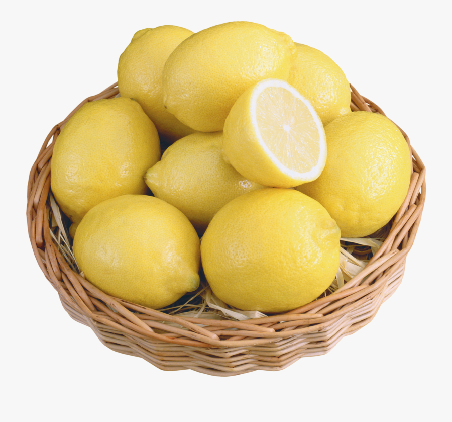 Lemons In Wicker Bowl Png Clipart - Bowl Of Lemons Png, Transparent Clipart