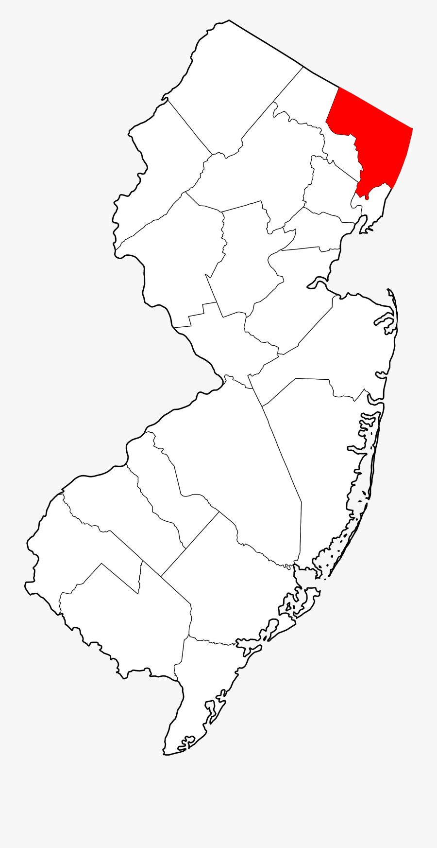 County Map Of Nj - Scotch Plains Nj On Map, Transparent Clipart