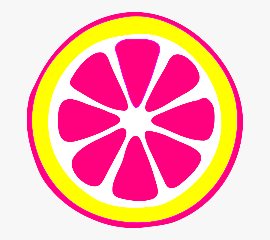 Pink And Yellow Lemon, Transparent Clipart
