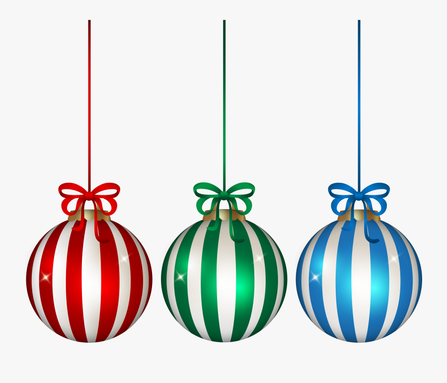 Christmas Hanging Ornament Set Clip Art Image, Transparent Clipart