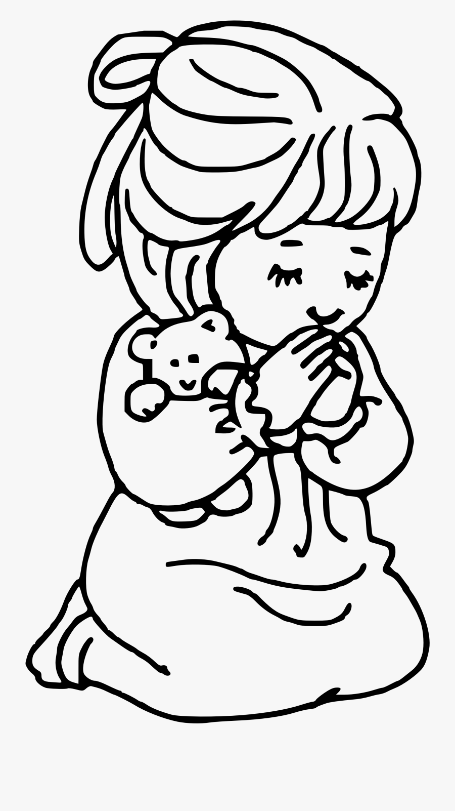 Lds Prayer Clipart - Clip Art Black And White Praying, Transparent Clipart