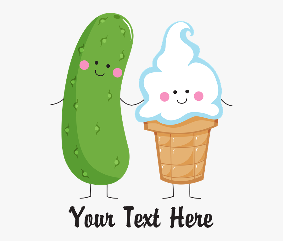 Personalized Pickle And Ice Cream Tote Bag By Pinkinkart - Ice Cream And Pickles, Transparent Clipart