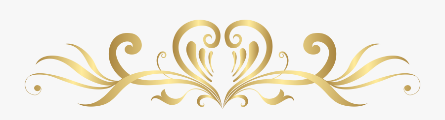 Heart Decoration Png Clip - Gold Heart Border Png, Transparent Clipart