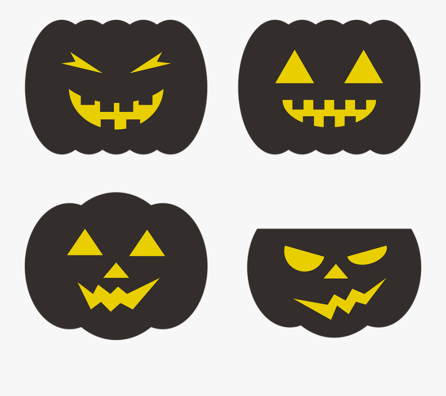 Transparent Scary Halloween Pumpkin Clipart - Pumpkin, Transparent Clipart