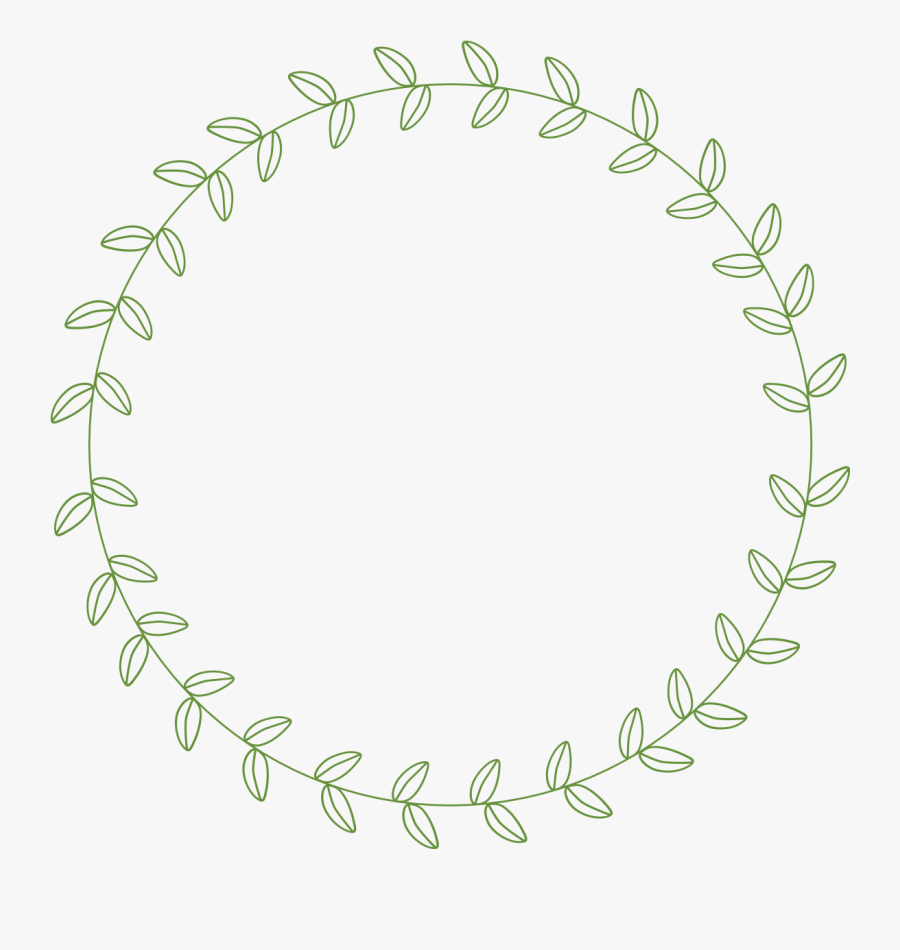 Circle Leaf Border - Free Round Frame Png, Transparent Clipart