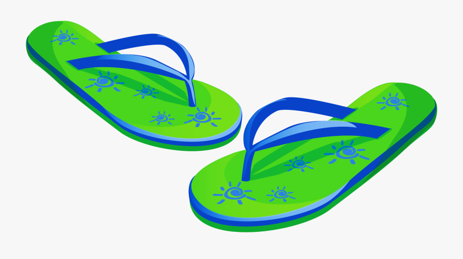 Transparent Green Beach Flip Flops Clipart Gallery - Flip Flops Transparent Background, Transparent Clipart