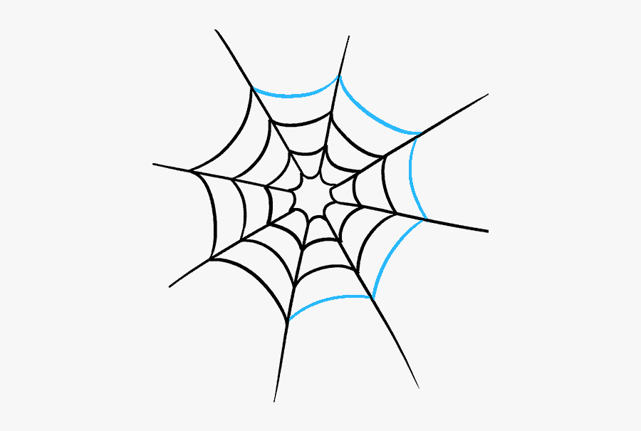 Spider Clipart Easy Drawings - Easy Spider Web Drawing, Transparent Clipart