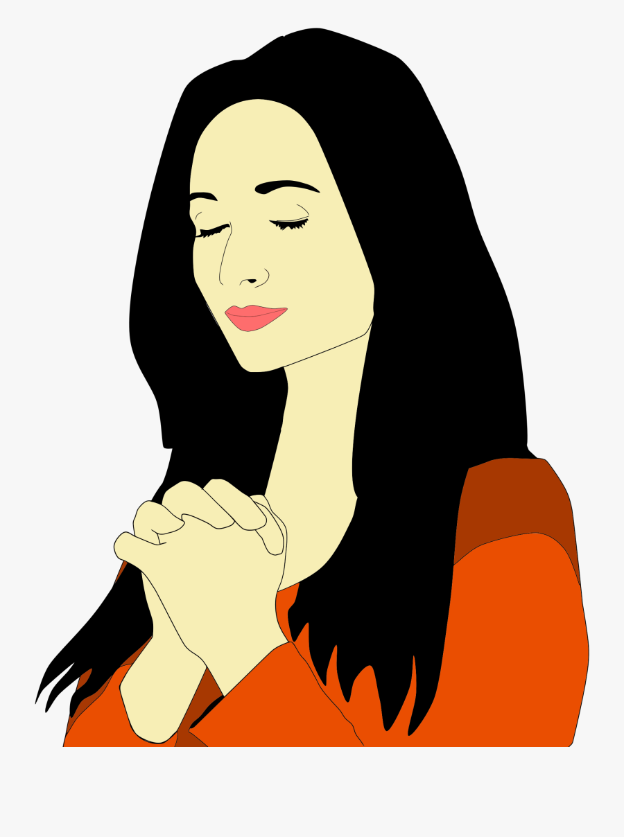 Praying Woman Clipart - Girl Praying Clip Art, Transparent Clipart