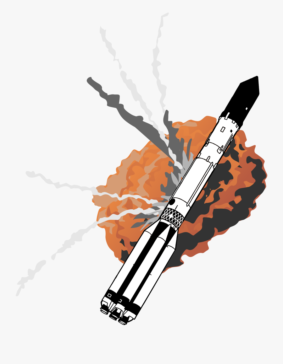 Clipart - Exploding Rocket Clipart, Transparent Clipart