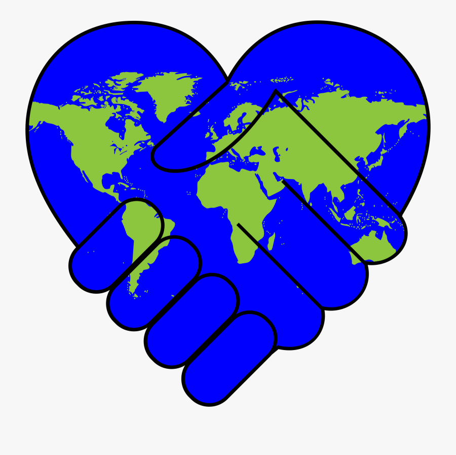 Heart World Clipart - World Peace Clipart, Transparent Clipart