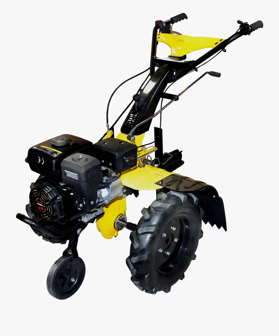 Power Car Plough Tselina Two-wheel Tractor Clipart - Tractor, Transparent Clipart