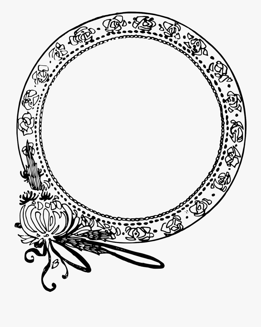 Circle Flower Frame - Circle Fancy Png, Transparent Clipart