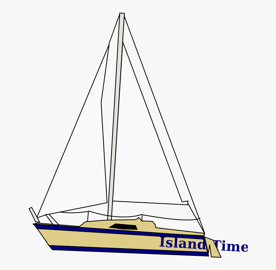 Island Time Sailboat - Sail, Transparent Clipart