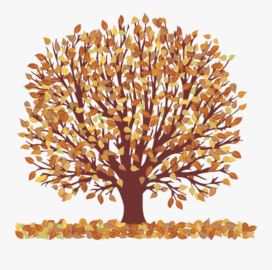 October Clipart Tree - Transparent Background Autumn Clipart, Transparent Clipart