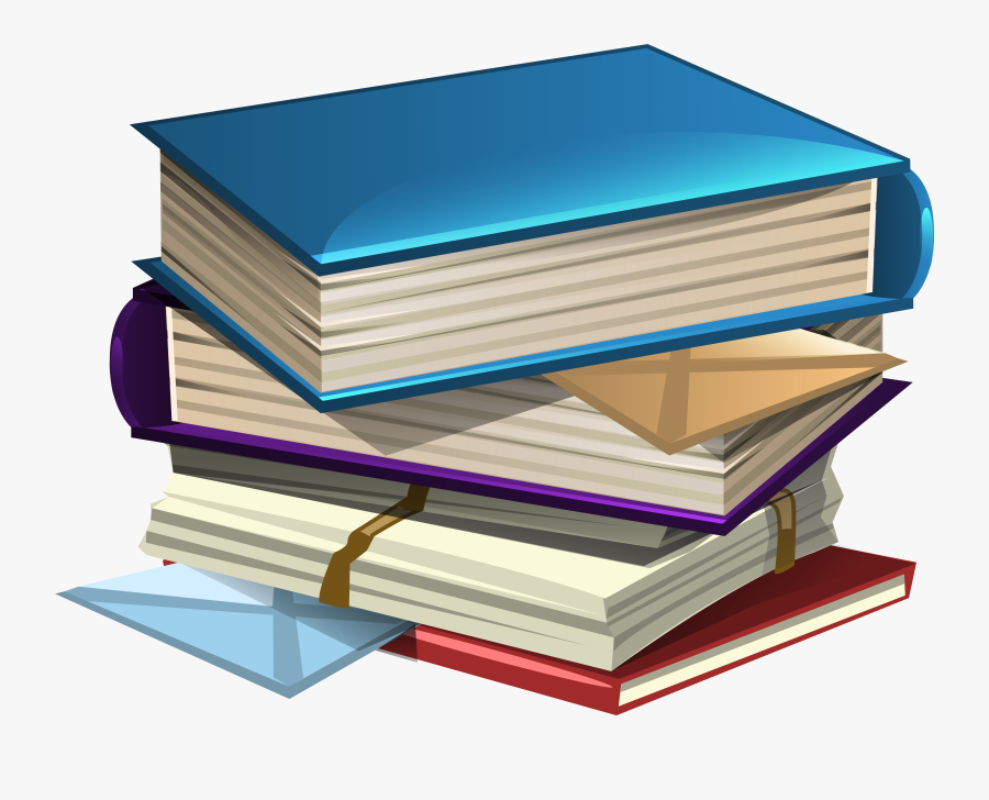 School Books Clipart Image - School Book Transparent Background, Transparent Clipart