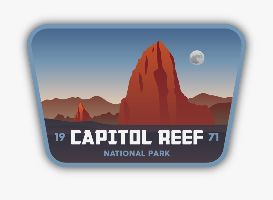 Capitol Reef National Park Sticker, Transparent Clipart