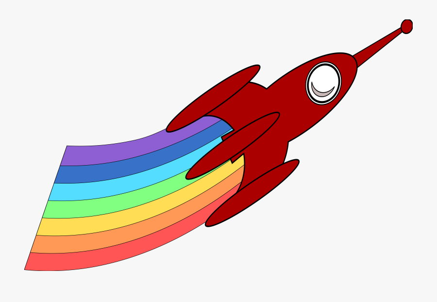 Kisscc0 Rocket Spacecraft Launch Vehicle Booster Outer - Rocket Ship Rainbow Rocket, Transparent Clipart