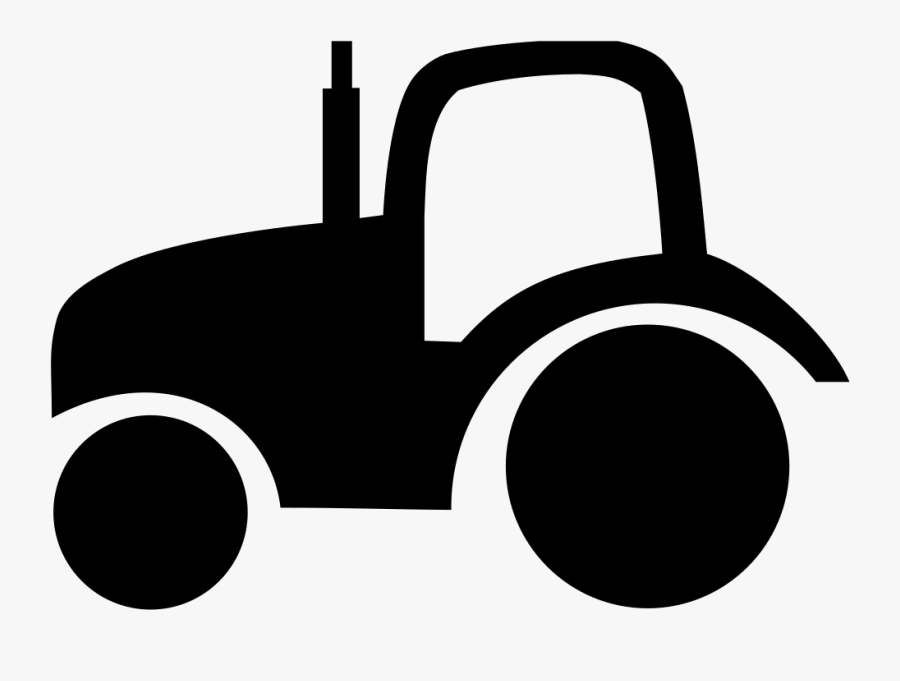 Black And White Tractor Drawing Clip Art - Tractor In Black Png, Transparent Clipart