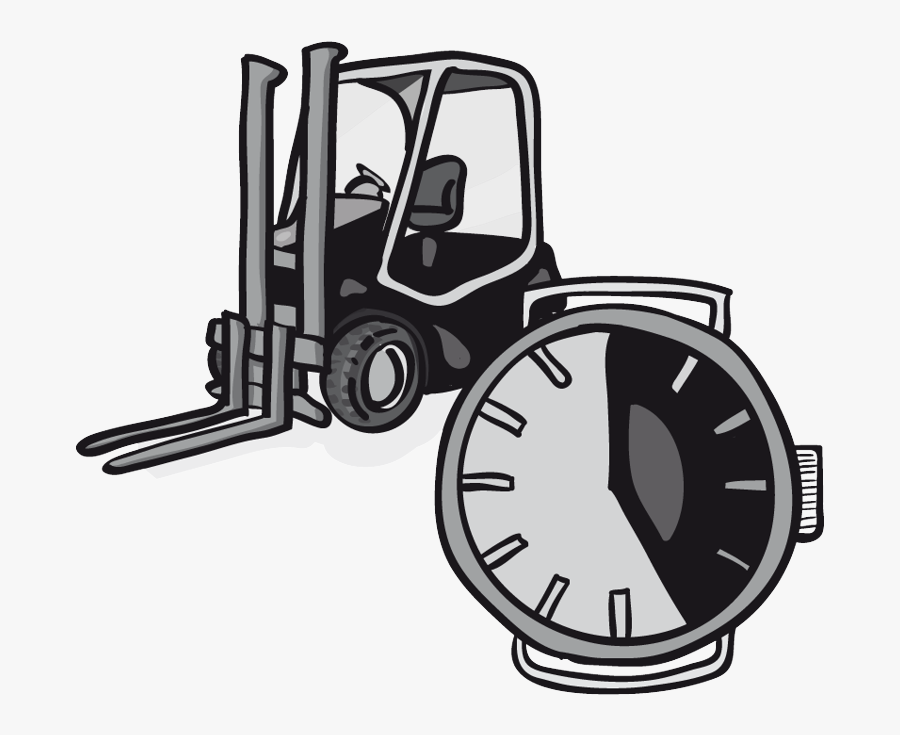 Forklift Clipart - Forklift Cartoon, Transparent Clipart