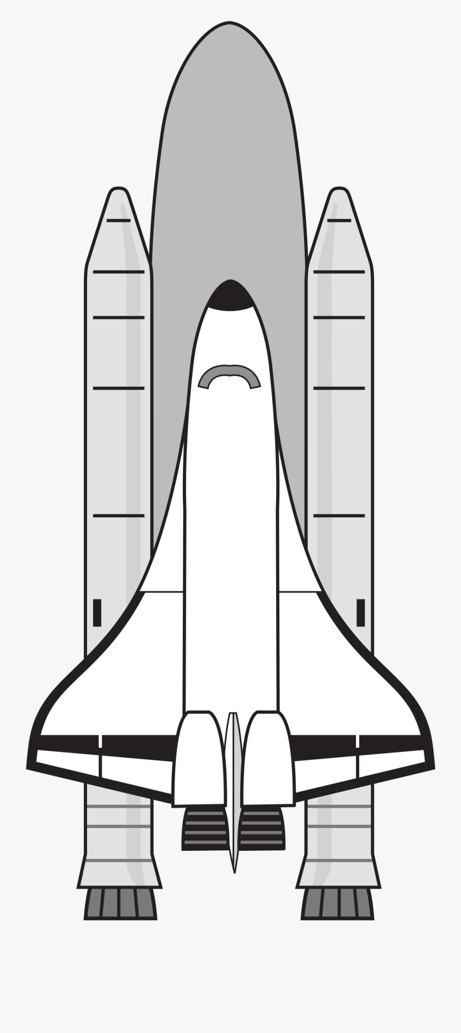 28 Collection Of Nasa Rocket Clipart - Space Shuttle Black And White, Transparent Clipart