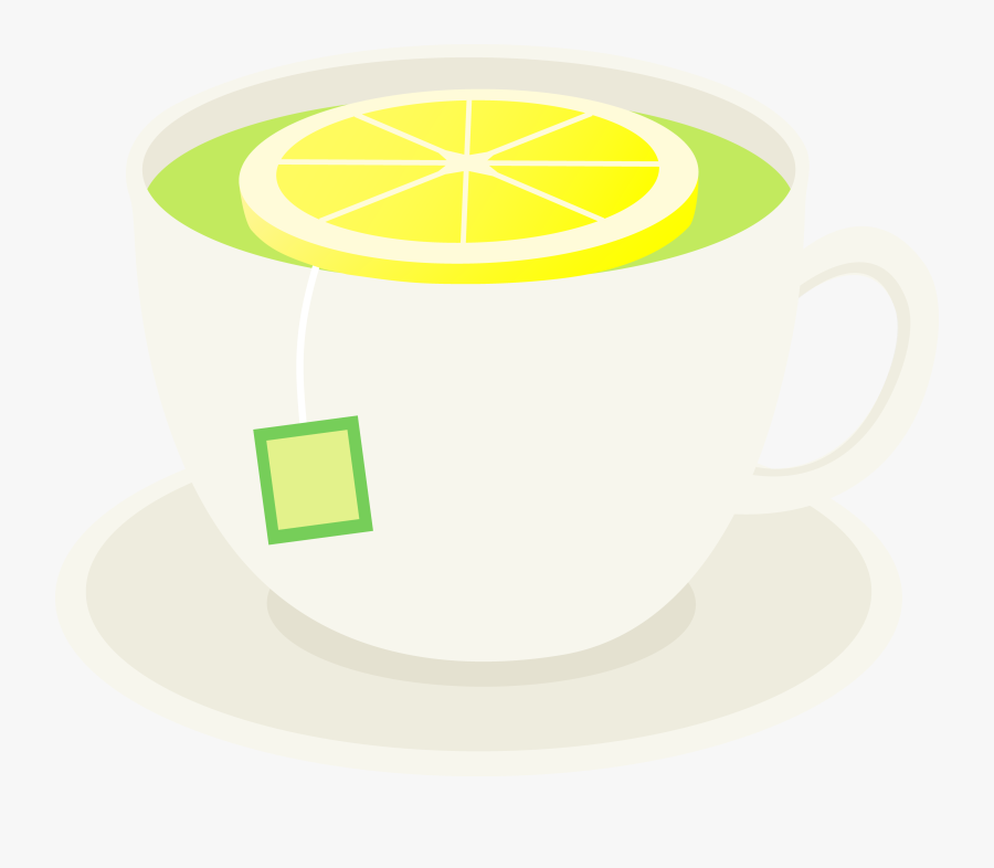 Green Tea With Lemon Slice - Tea Clipart, Transparent Clipart