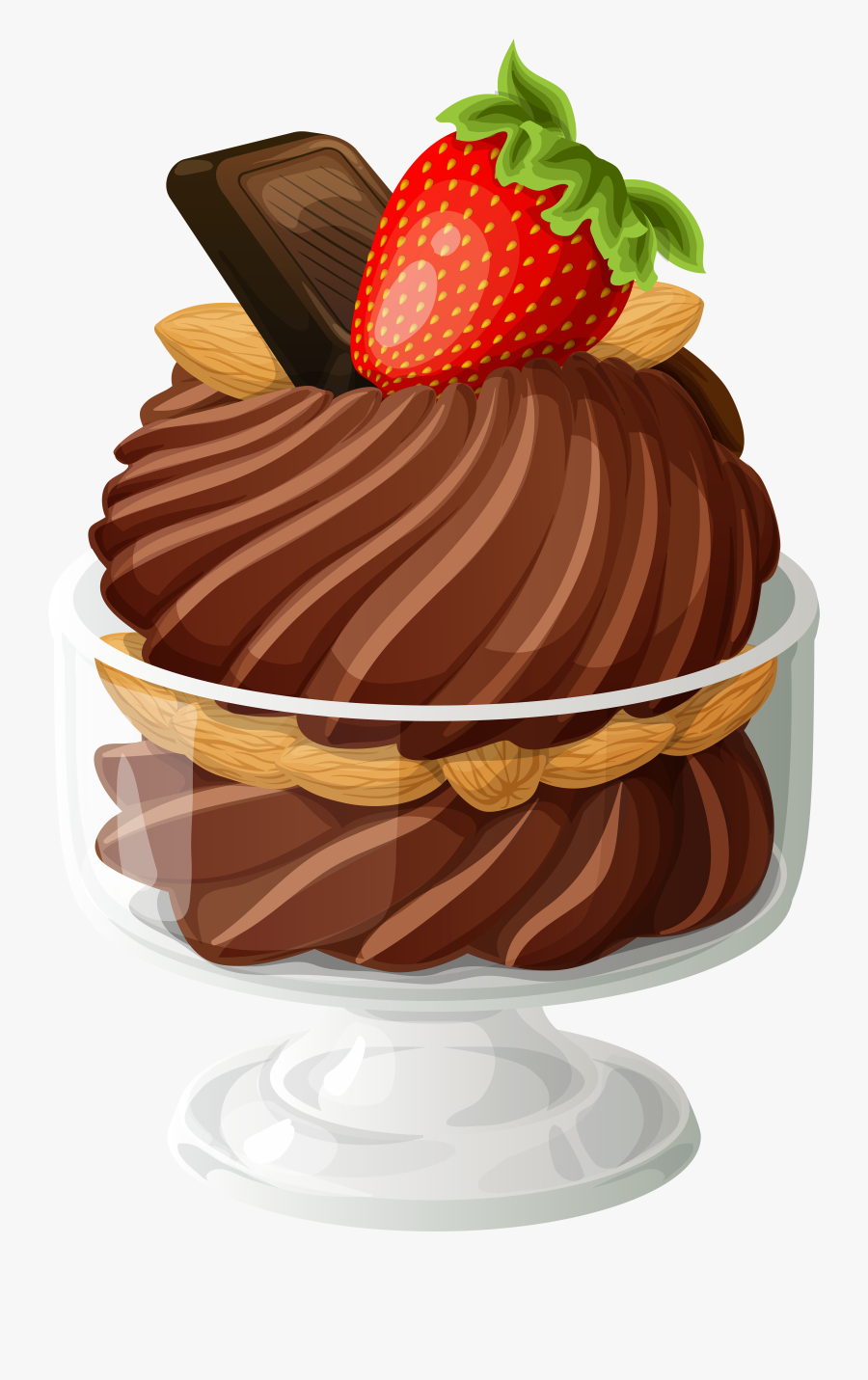 Chocolate Ice Cream Sundae Png Clip Art Picture, Transparent Clipart