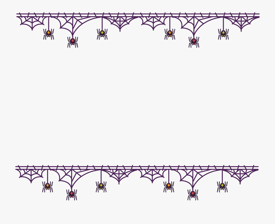 Spider Web Black House Spider - Spider Web Border Png, Transparent Clipart