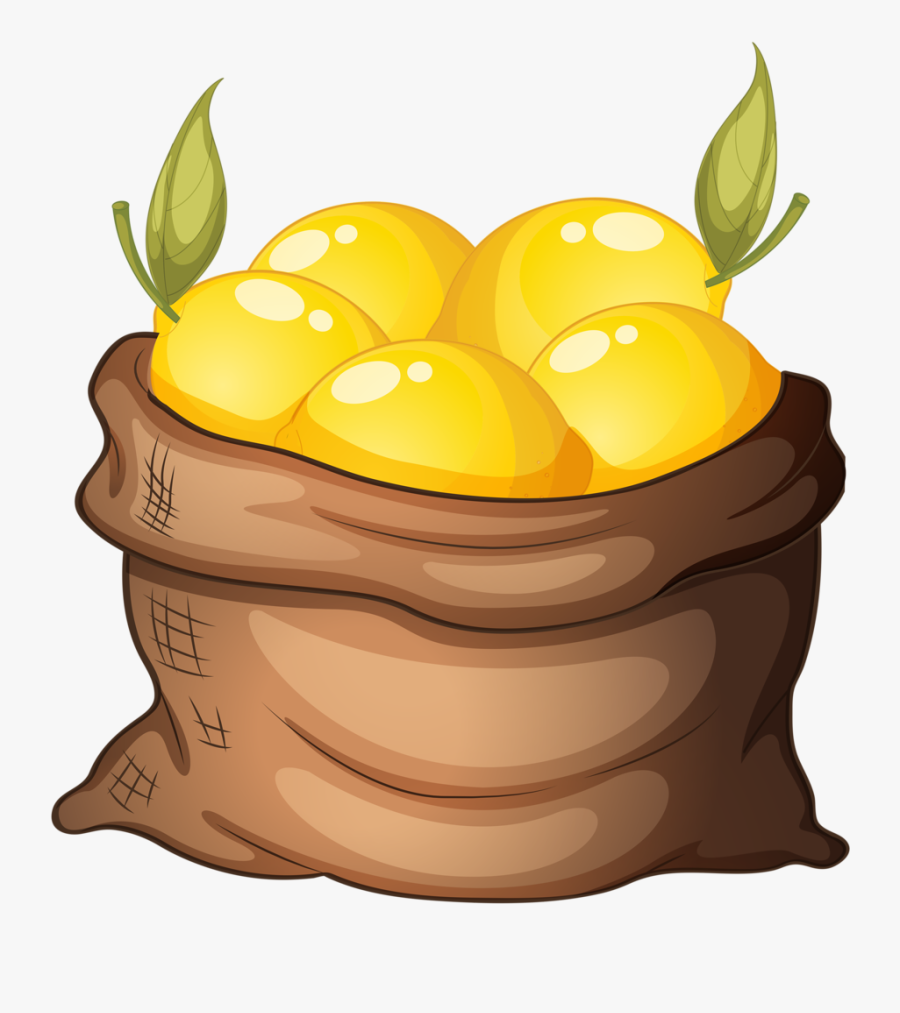 Transparent Lemon Clip Art - Basket Of Lemons Clipart, Transparent Clipart