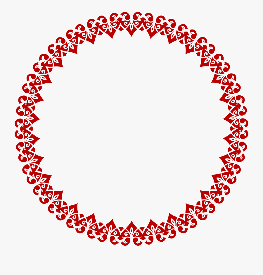 Heart Round Border Frame Png Clip Art, Transparent Clipart