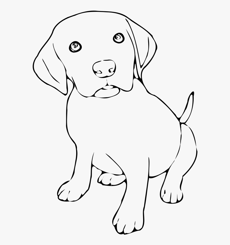 Puppy Black And White Clipart, Transparent Clipart