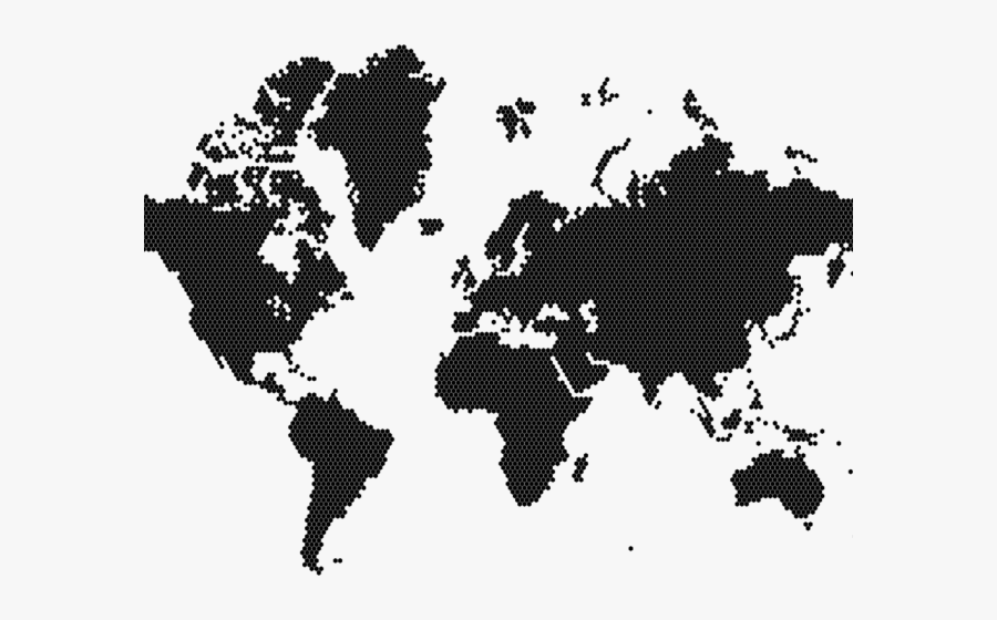 Hexagonal Map Of The World, Transparent Clipart