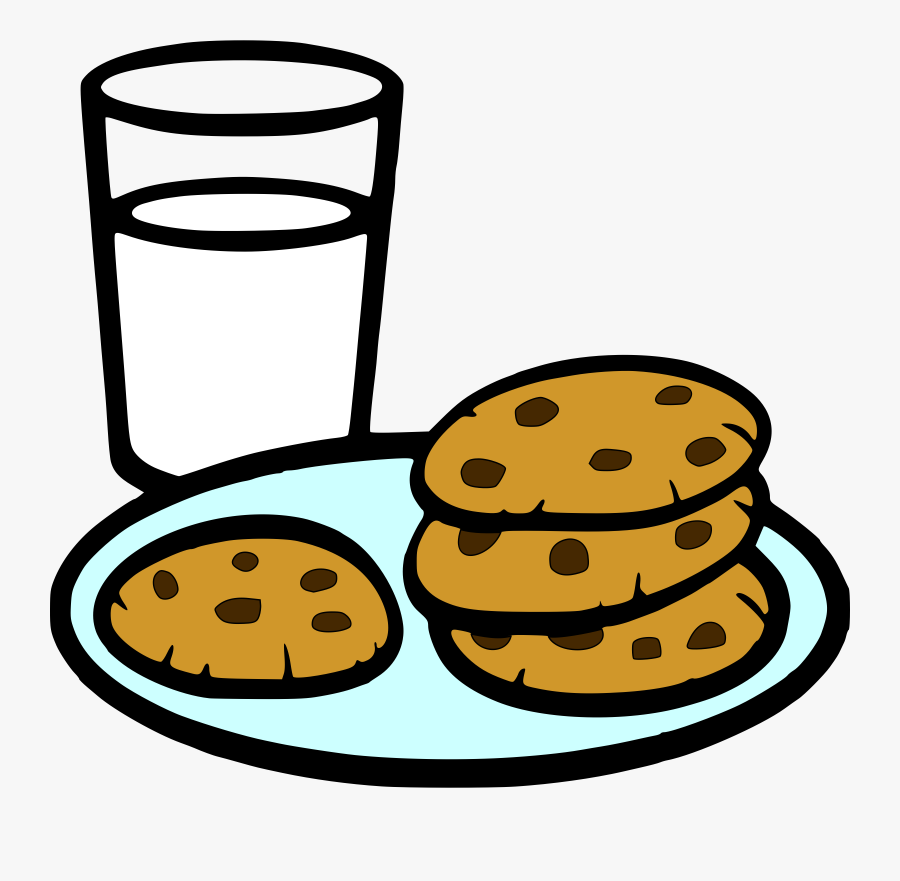 Milk And Cookies Clip Art, Transparent Clipart