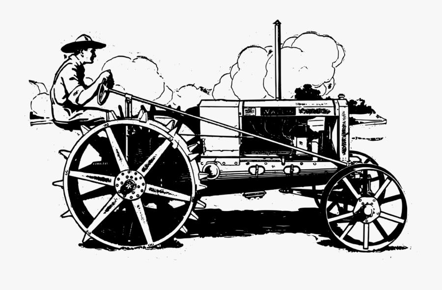 Wheel,wagon,chariot - Antique Tractor Clip Art, Transparent Clipart