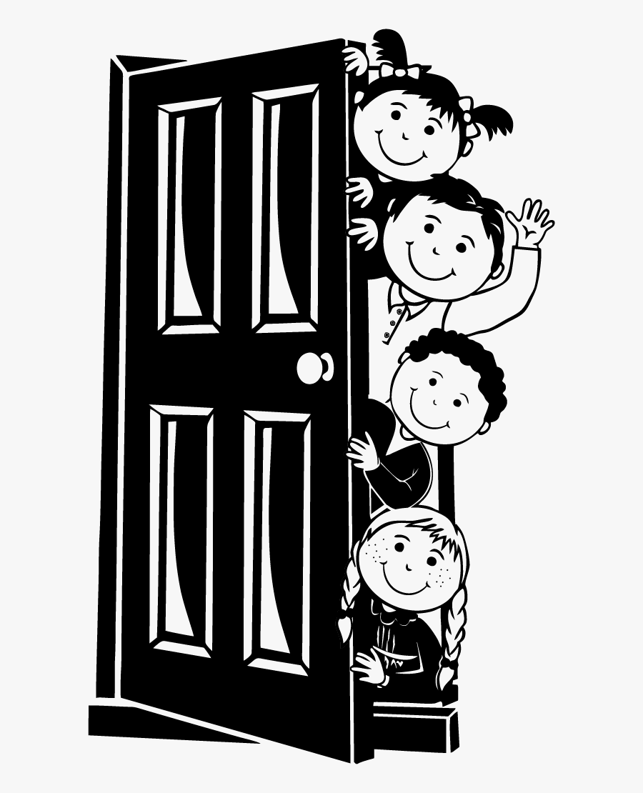 Behind The Door Graphic, Transparent Clipart