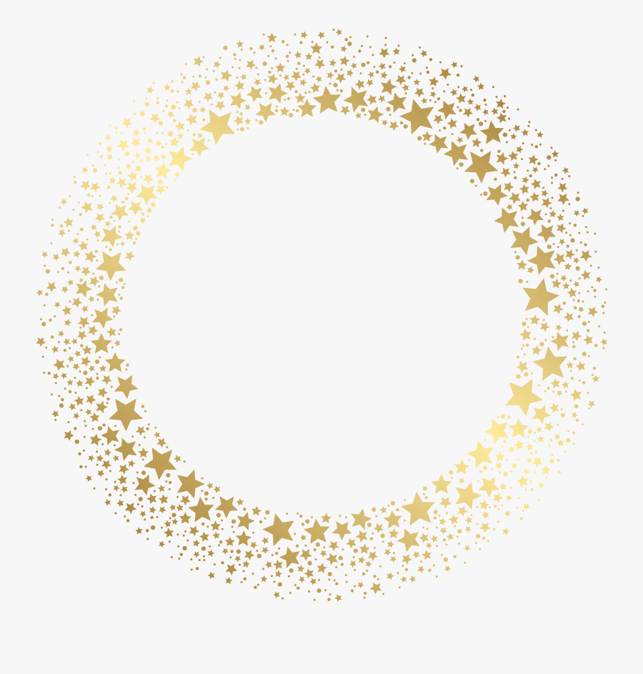 Round Gold Border Frame Transparent Clip Art Image, Transparent Clipart