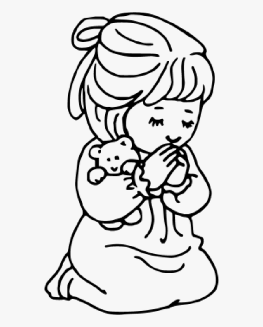 Praying Clipart Black And White, Transparent Clipart