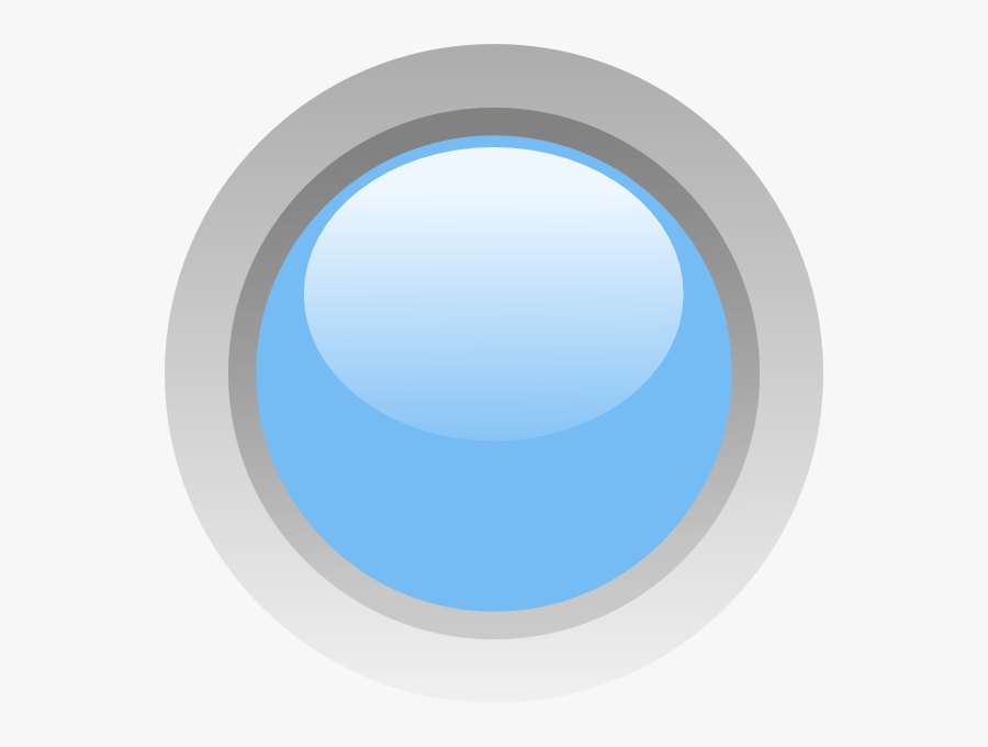 Light Blue 2 Led Circle Svg Clip Arts - Blue Led Light Png, Transparent Clipart