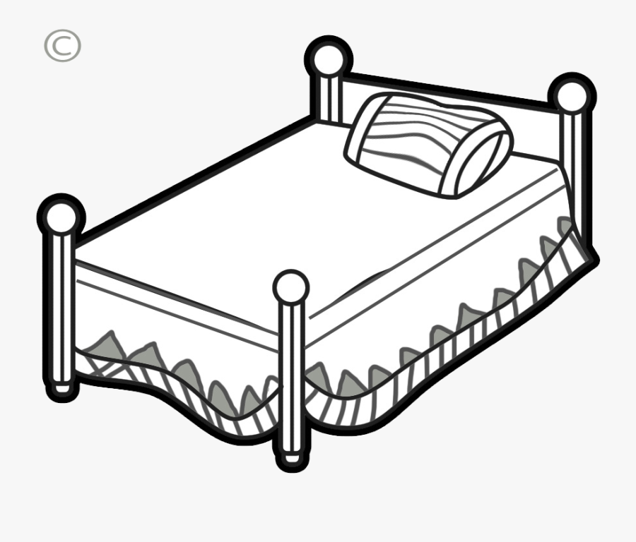 Bed Clip Art Clipart Free Microsoft Transparent Png - Bed Black And White Png, Transparent Clipart