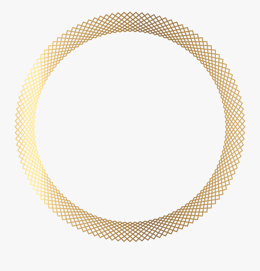 Deco Gold Round Border Png Transparent Clip Art, Transparent Clipart