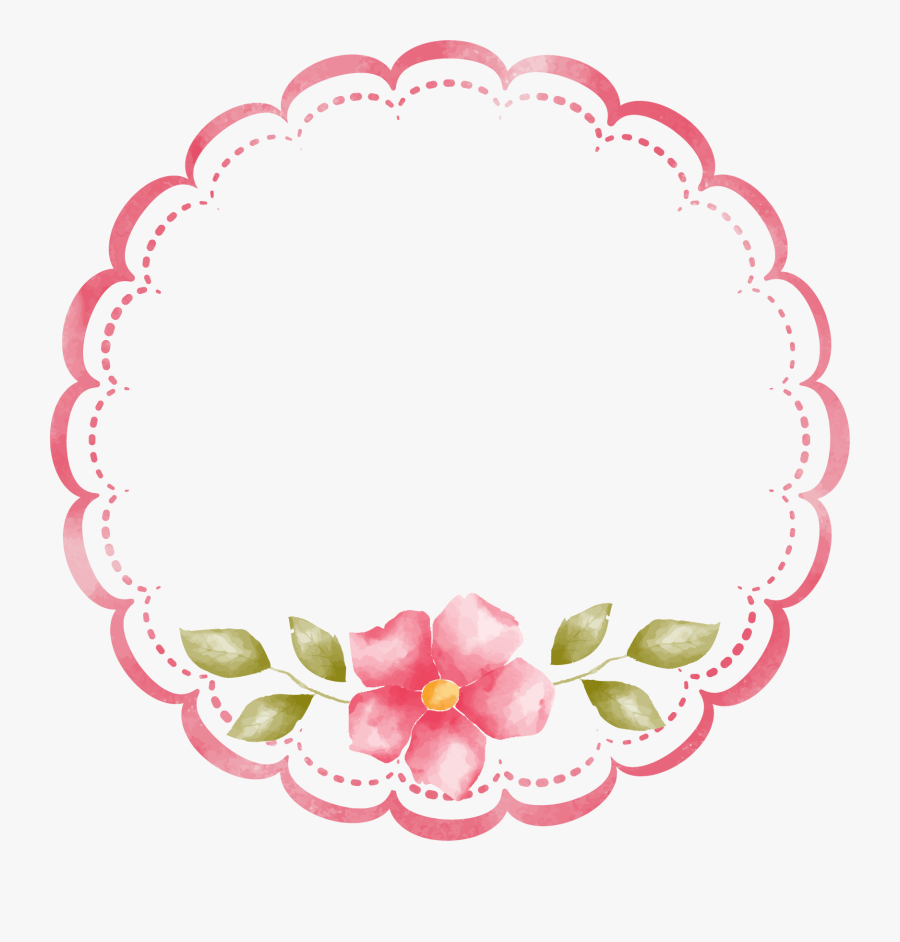 Decorative Round Border Frame Png Clip Art Gallery - Round Floral Frame Png, Transparent Clipart