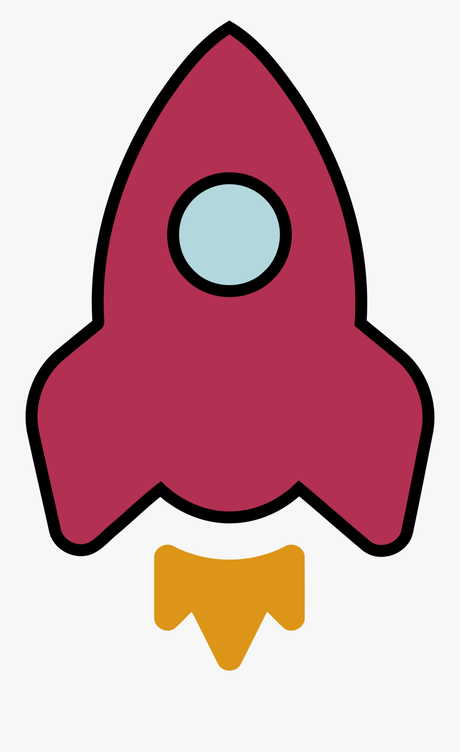 Rocket Clipart Animated - Simple Rocket Cartoon, Transparent Clipart