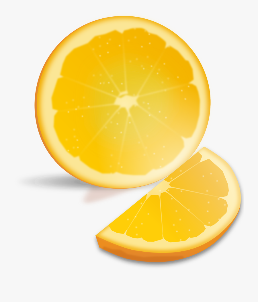 Apple Orange Lemon Clipart - Sliced Orange Fruit Free, Transparent Clipart