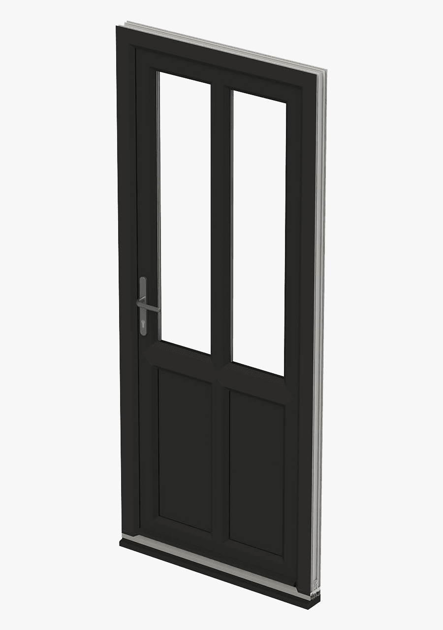 Black Front Door - Door, Transparent Clipart