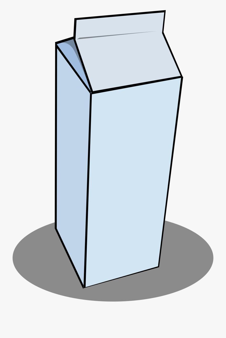 Milk Carton Microsoft Clipart - Silhouette Of Milk Carton, Transparent Clipart
