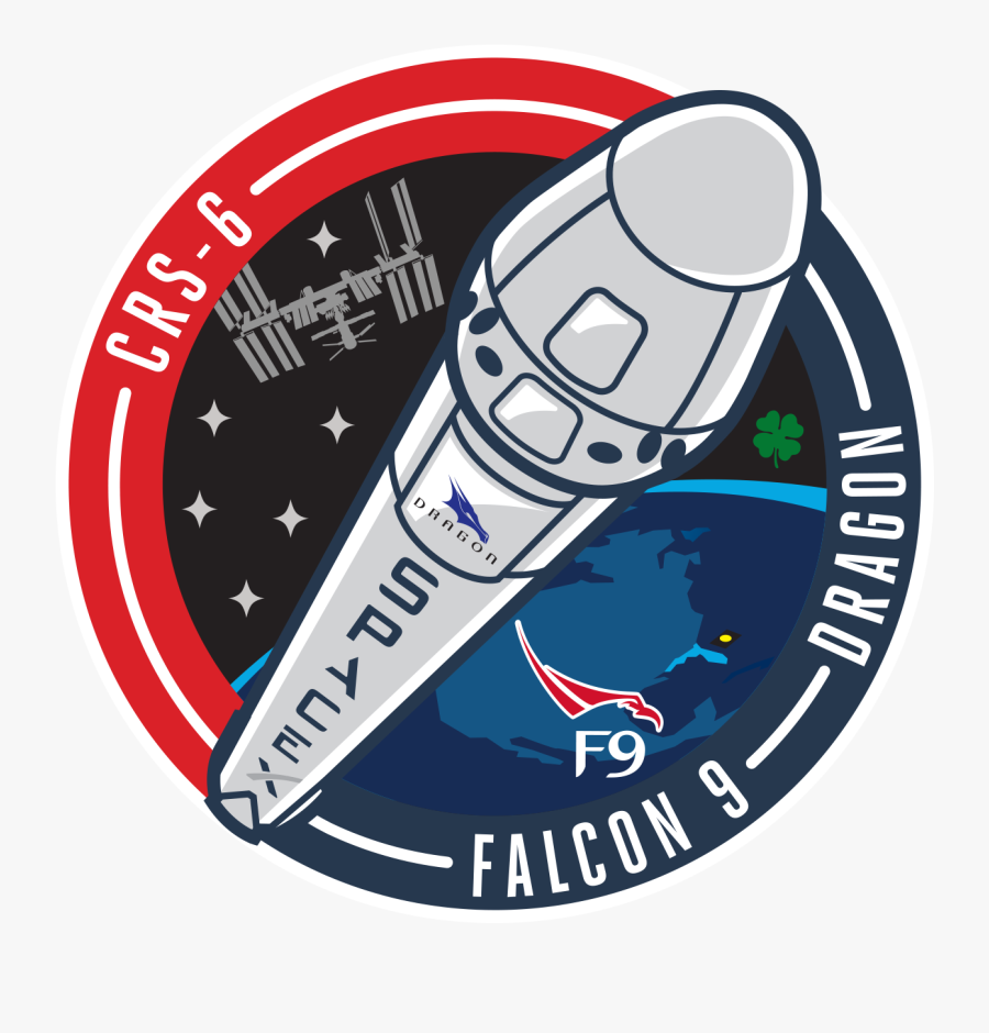 Related Spacex Rocket Clipart - Spacex Crs 6 Patch, Transparent Clipart