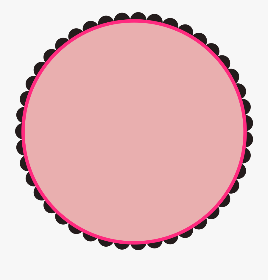 Frame Circle Clipart - Scalloped Round, Transparent Clipart