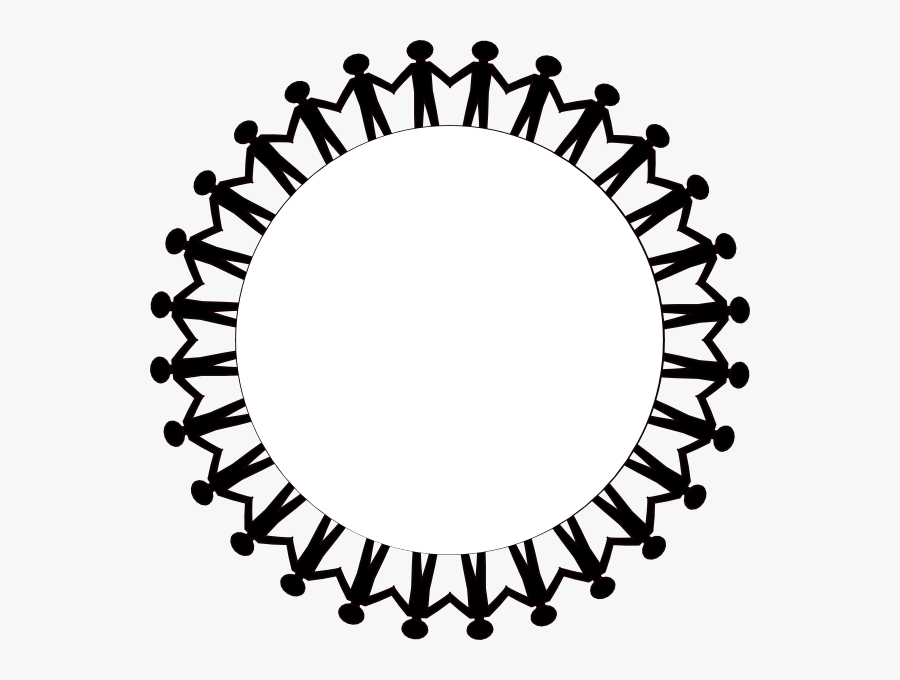 People Holding Hands Around, Transparent Clipart