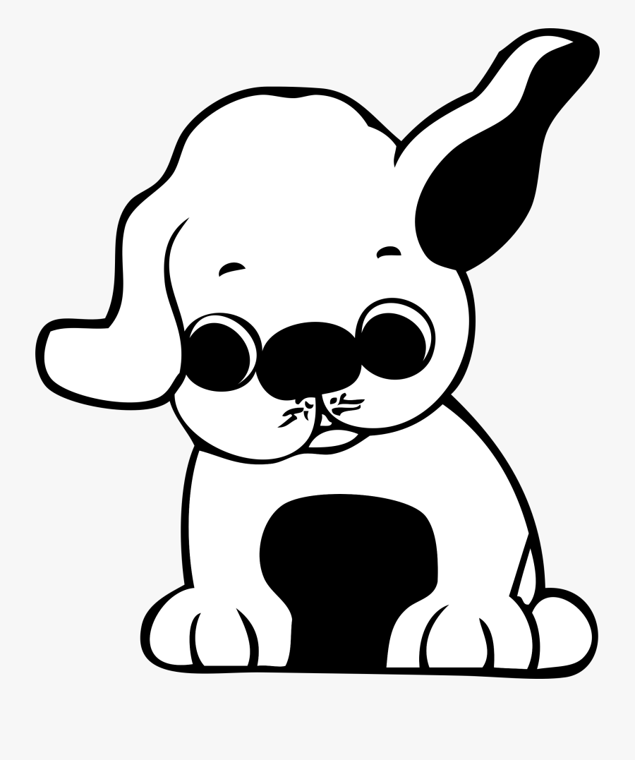 Clip Art Puppy Clipart Images - Pup Black And White, Transparent Clipart