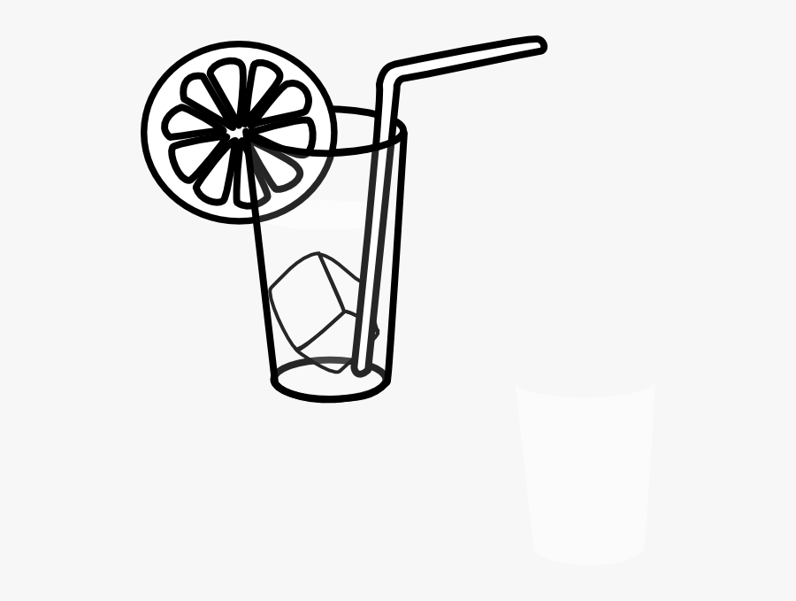 Milk Clipart Glass Drawing - Lemonade Clipart Black And White, Transparent Clipart