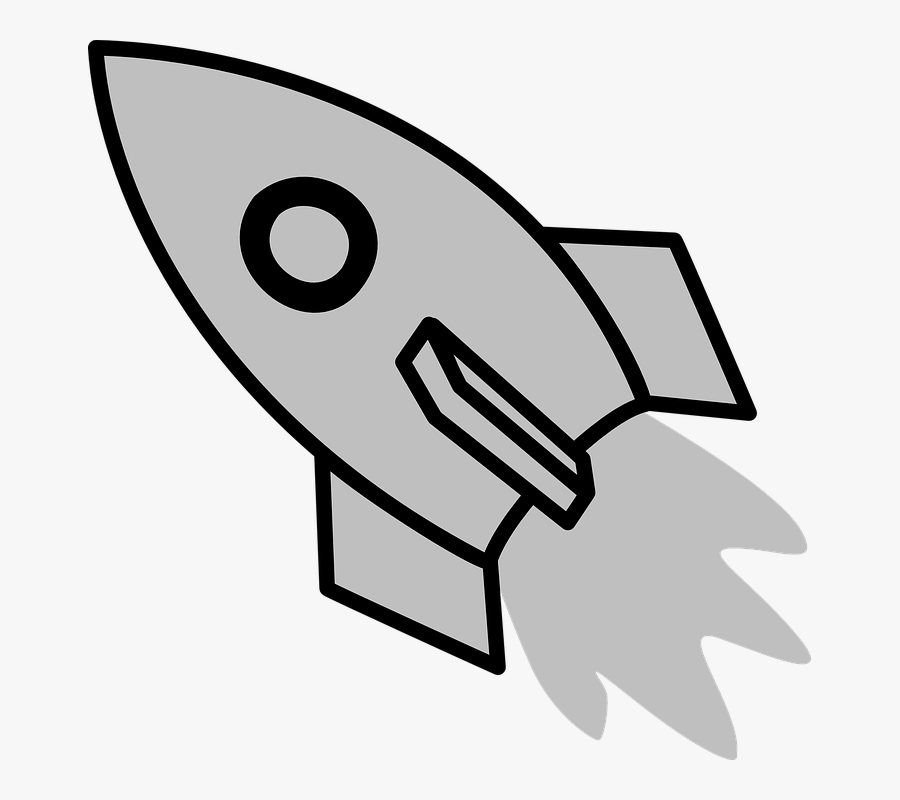 Rocket, Shuttle, Grey, Gray, Launch, Take Off, Space - Rocket Clip Art, Transparent Clipart